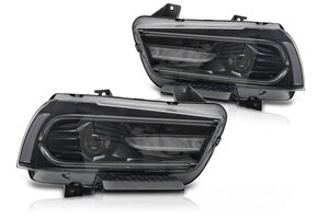 LED Koplampen Zwart voor Dodge Charger LX II (2011-2015)