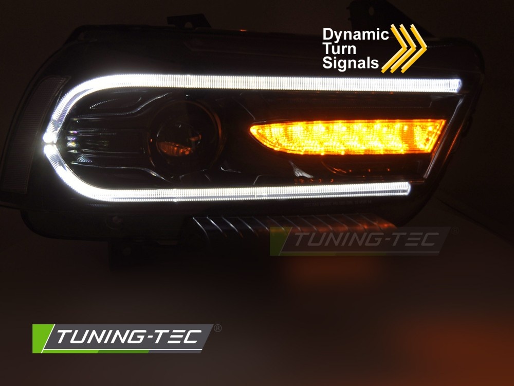 LED Koplampen Zwart voor Dodge Charger LX II (2011-2015)