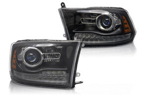 Koplampen Dodge Ram 09-18 Zwart