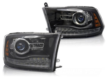 Koplampen Dodge Ram 09-18 Zwart