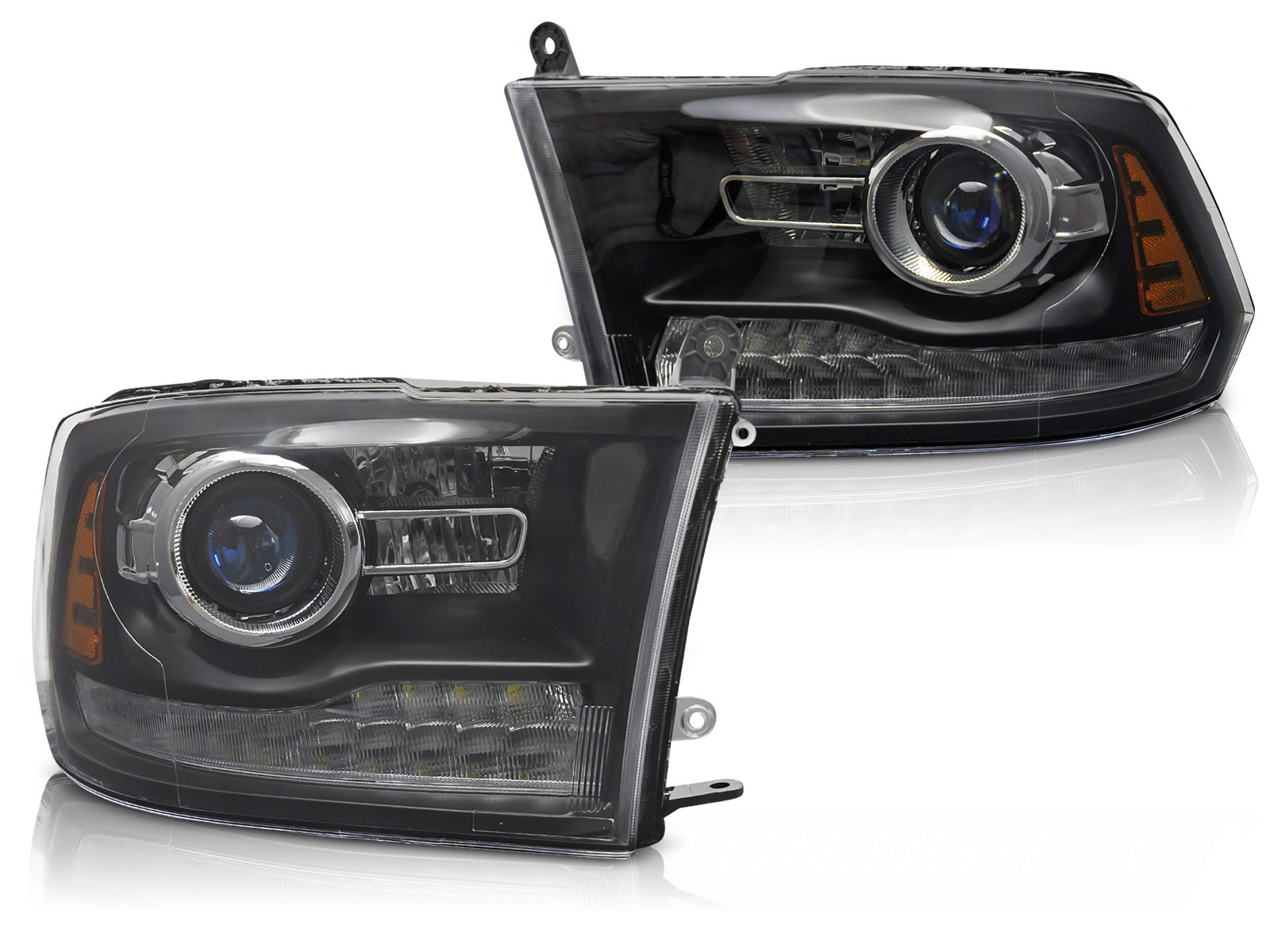 Koplampen Dodge Ram 09-18 Zwart