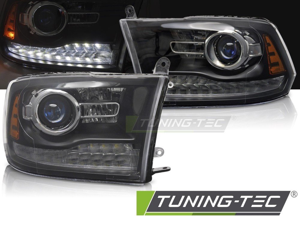 Koplampen Dodge Ram 09-18 Zwart