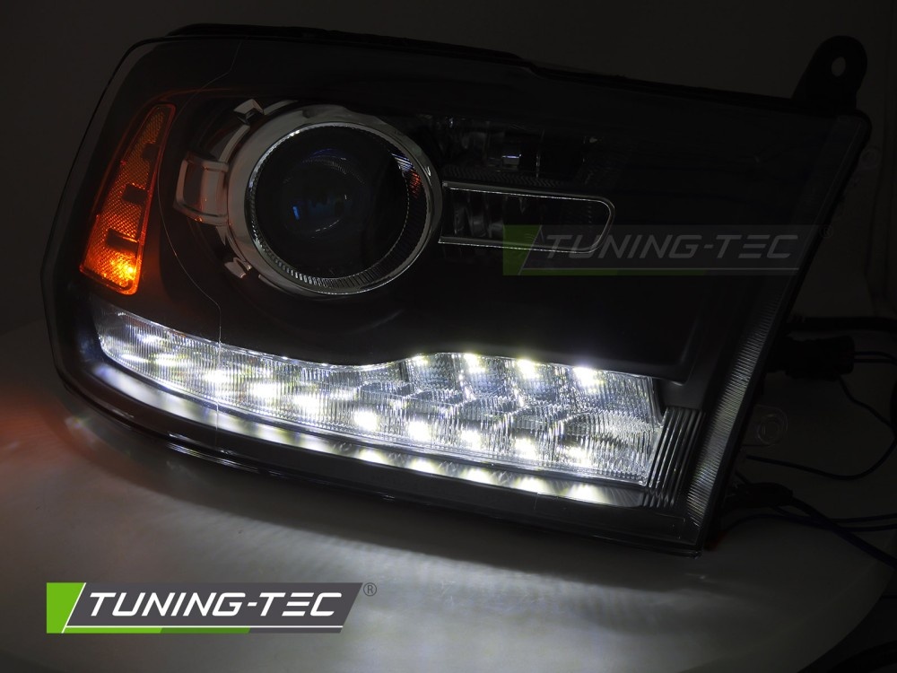 Koplampen Dodge Ram 09-18 Zwart