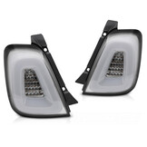 Achterlichten LED BAR Wit voor FIAT 500 (15-20)