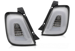 Achterlichten LED BAR Wit geschikt voor FIAT 500 (15-20)