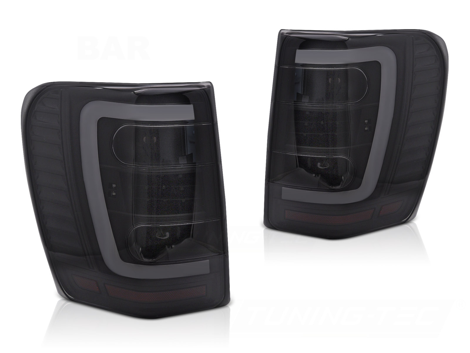 Achterlichten CHRYSLER JEEP GRAND CHEROKEE 99-05 Zwart Smoke LED