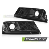 Mistlampkappen Glanzend Zwart voor Audi A4 B9 (2015-2019)