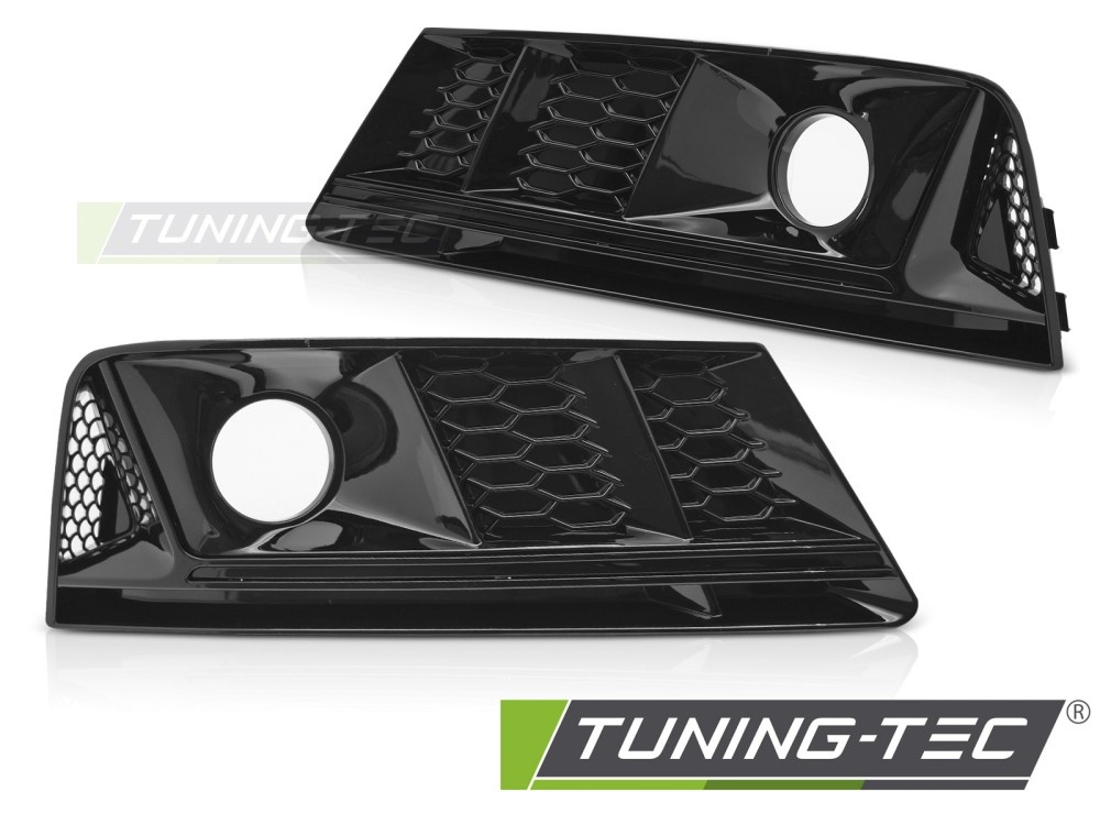 Mistlampkappen Glanzend Zwart voor Audi A4 B9 (2015-2019)