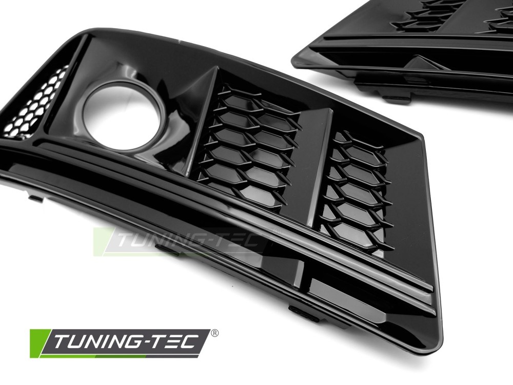 Mistlampkappen Glanzend Zwart voor Audi A4 B9 (2015-2019)