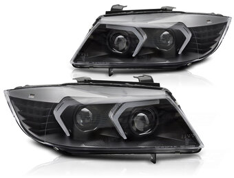 Koplampen Full LED Zwart geschikt voor BMW E90/E91 (2005-2008)