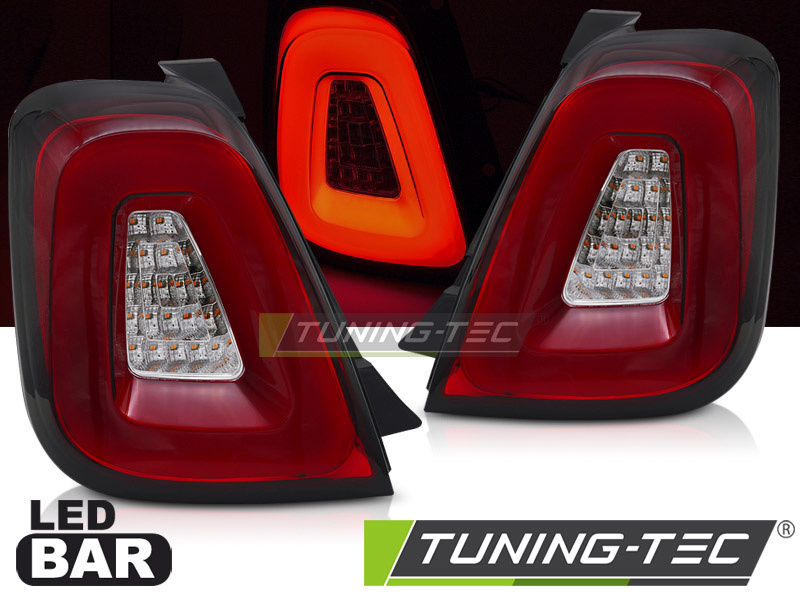 Achterlichten LED Bar Rood voor FIAT 500 (2015-2020)