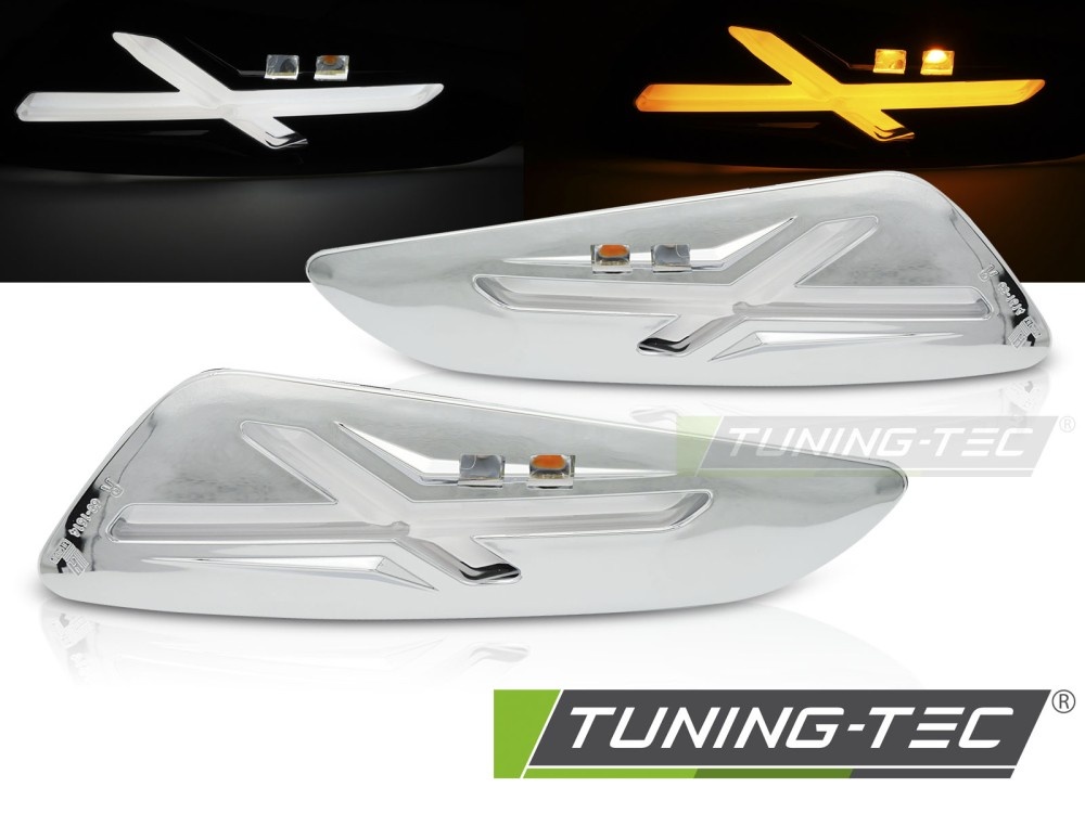 LED Voor Richtingaanwijzers Chroom voor Vespa Sprint/Primavera 150cc