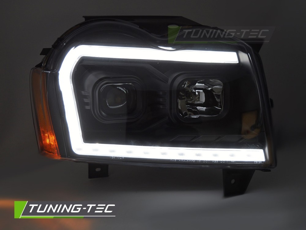 Koplampen Jeep Grand Cherokee WK (05-08) Tube Light Zwart