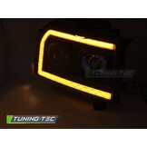 Koplampen Jeep Grand Cherokee WK (05-08) Tube Light Zwart