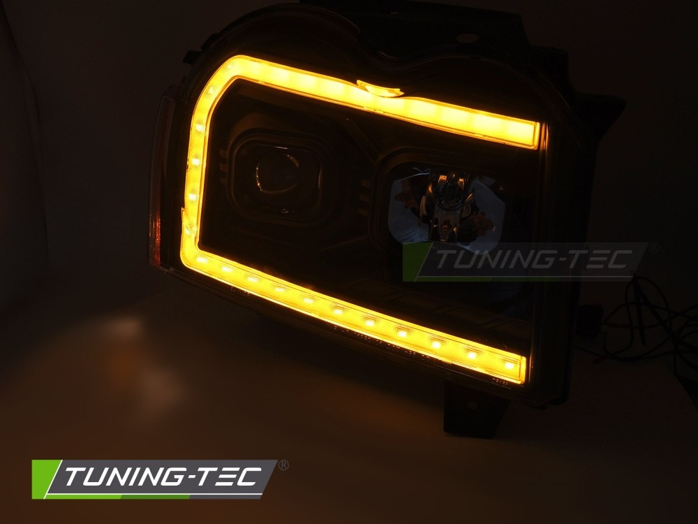 Koplampen Jeep Grand Cherokee WK (05-08) Tube Light Zwart