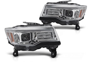 Koplampen Jeep Grand Cherokee WK2 14-21 Chroom Tube Light Sequentieel