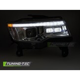 Koplampen Jeep Grand Cherokee WK2 14-21 Chroom Tube Light Sequentieel