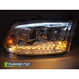 Projector Koplampen LED Dubbel Chroom voor Dodge Ram 09-18