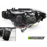 Koplampen Angel Eyes Gele LED DRL Zwart voor BMW F30/F31 11-15