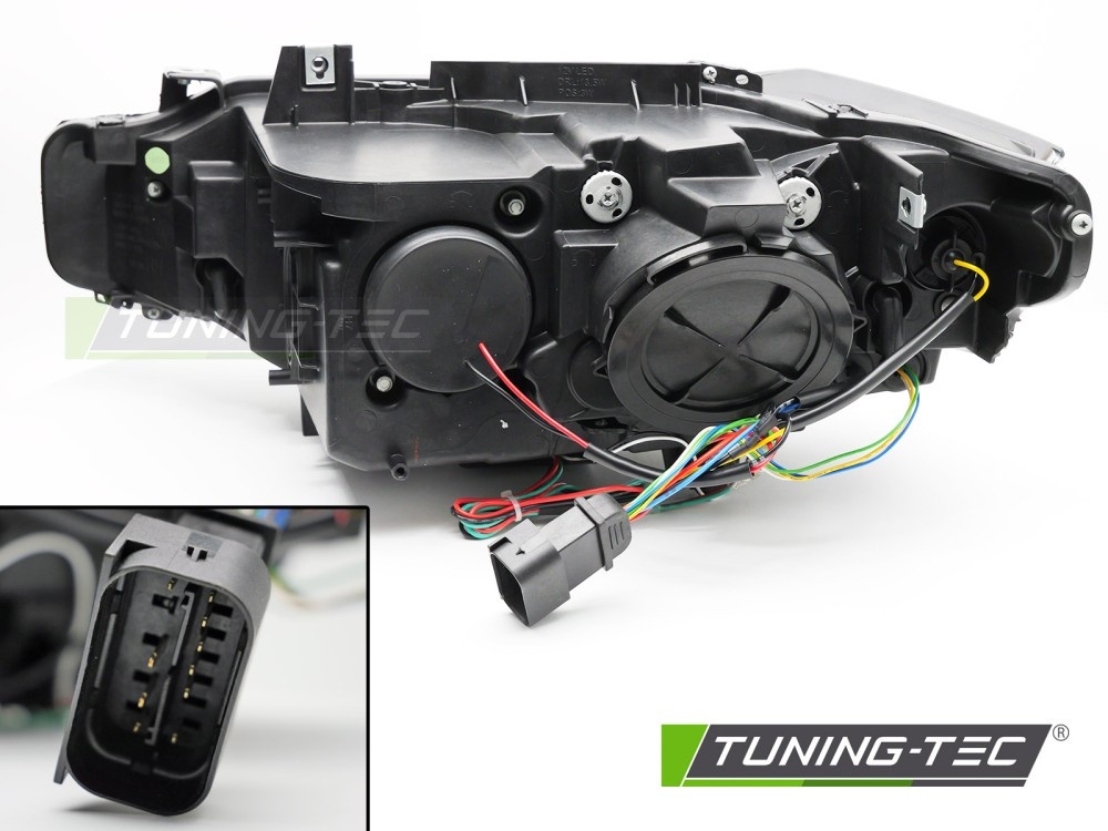 Koplampen Angel Eyes Gele LED DRL Zwart voor BMW F30/F31 11-15