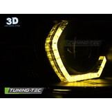 Koplampen Angel Eyes Gele LED DRL Zwart voor BMW F30/F31 11-15