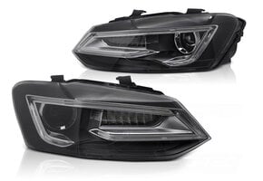 Koplampen Zwart LED geschikt voor VW Polo V 09-17