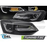 Koplampen Zwart LED voor VW Polo V 09-17