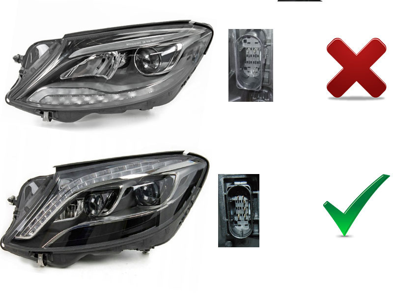 Koplampen Full LED Zwart geschikt voor Mercedes W222 (2013-2017)