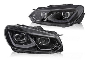 Full LED Koplampen Zwart geschikt voor VW Golf 6 08-13