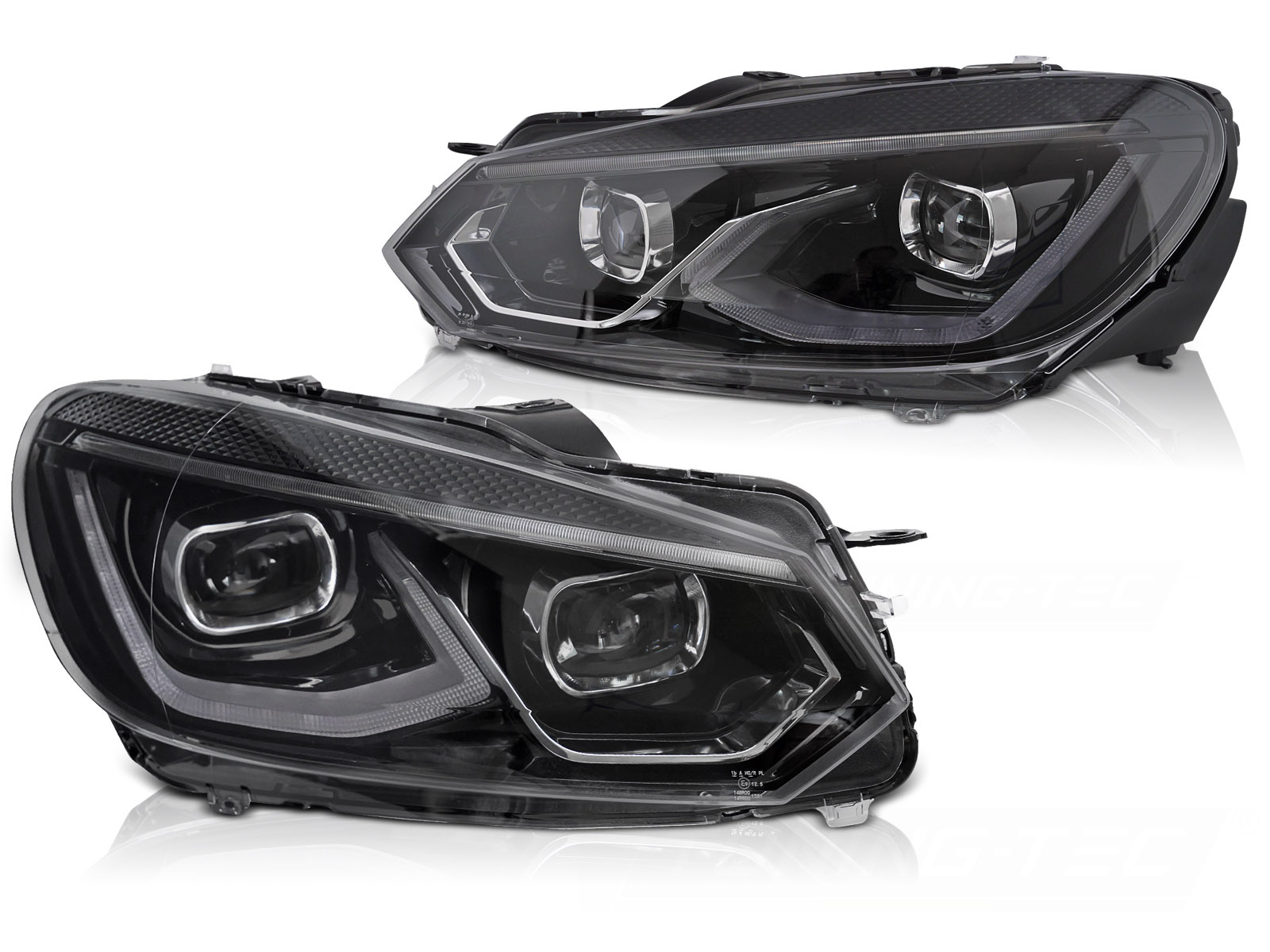 Full LED Koplampen Zwart voor VW Golf 6 08-13