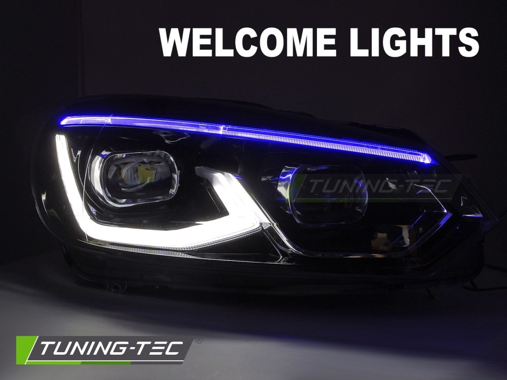Full LED Koplampen Zwart geschikt voor VW Golf 6 08-13