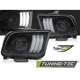 Koplampen geschikt voor Ford Mustang 04-09 Tube Light Zwart Set