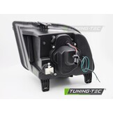 Koplampen Ford Mustang 04-09 Tube Light Zwart Set