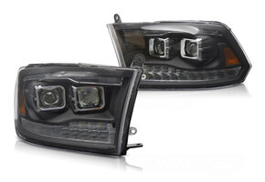 Koplampen Dodge Ram 2009-2018 Projector LED Dubbel Zwart