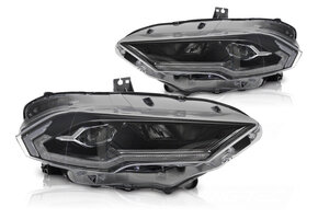 Koplampen LED Zwart geschikt voor Ford Mustang 18-21 met Dynamische Richtingaanwijzer