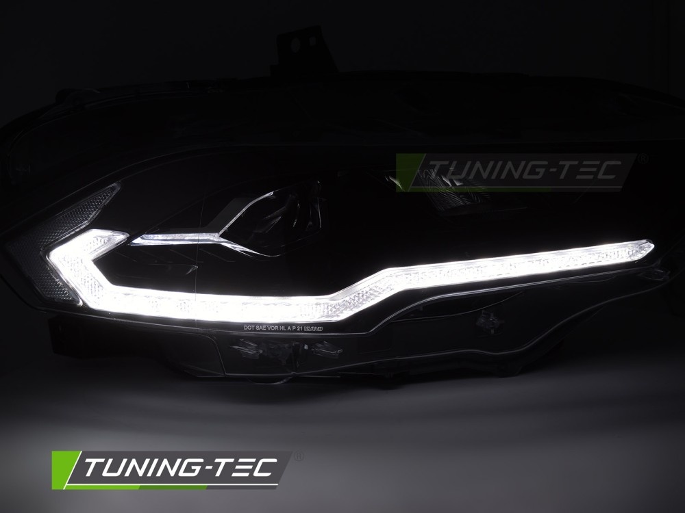 Koplampen LED Zwart Ford Mustang 18-21 met Dynamische Richtingaanwijzer