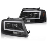 Koplampen Ford F150 MK11 04-08 Tube LED Zwart