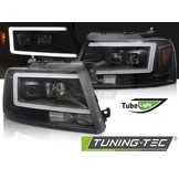 Koplampen geschikt voor Ford F150 MK11 04-08 Tube LED Zwart