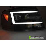 Koplampen Ford F150 MK11 04-08 Tube LED Zwart