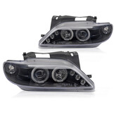 Koplampen Citroën Xsara 97-00 Angel Eyes Zwart