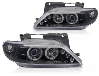 Koplampen Citroën Xsara 97-00 Angel Eyes Zwart