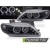 Koplampen Citroën Xsara 97-00 Angel Eyes Zwart