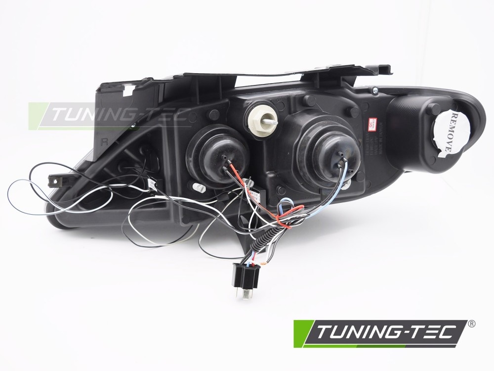 Koplampen Citroën Xsara 97-00 Angel Eyes Zwart