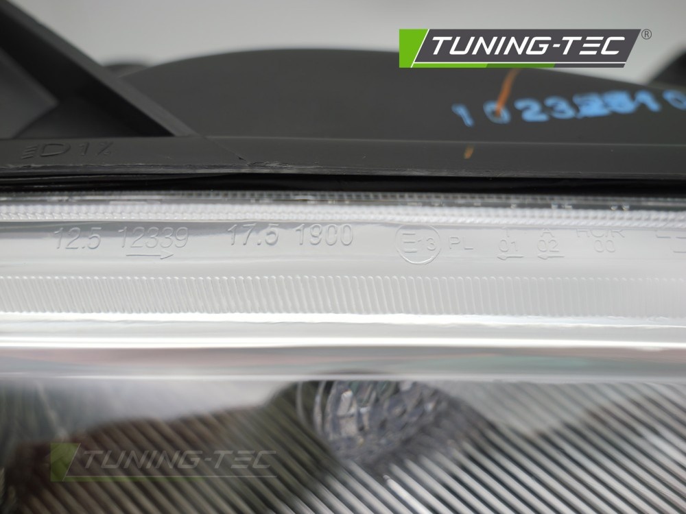 Koplamp Links Chroom TYC voor Citroen Berlingo & Peugeot Partner 02-10