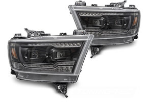 Full LED Koplampen Zwart Dodge Ram 1500 (19-22) Dynamisch
