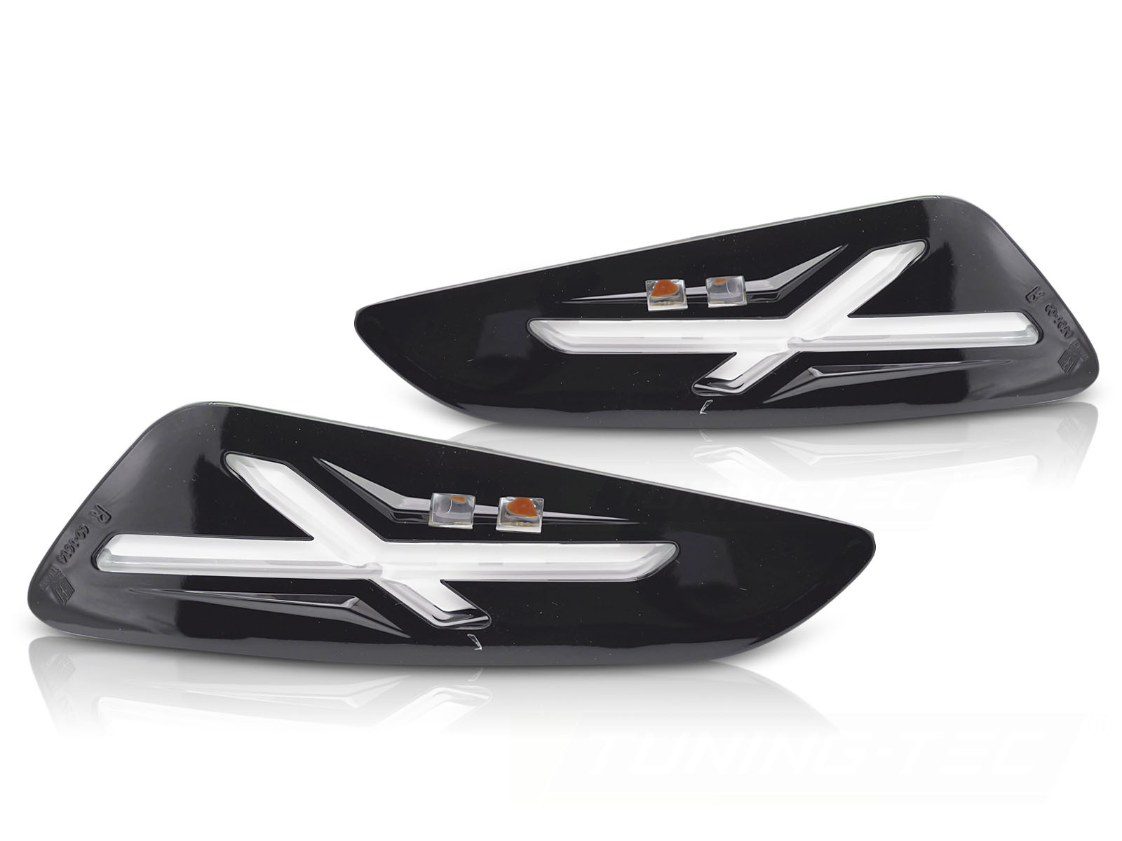 LED Voor Knipperlichten Glanzend Zwart voor VESPA SPRINT / PRIMAVERA 150cc