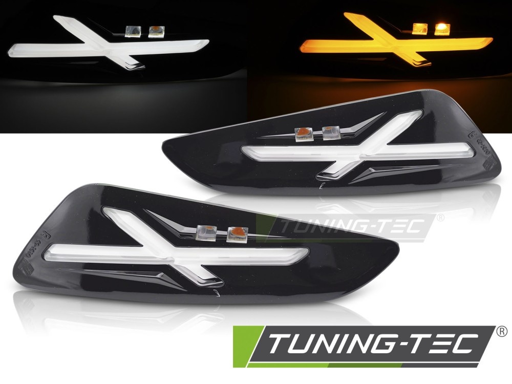 LED Voor Knipperlichten Glanzend Zwart voor VESPA SPRINT / PRIMAVERA 150cc