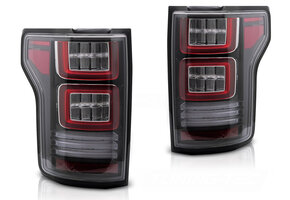 Achterlichten geschikt voor Ford F-150 MK13 2014-2020 Zwart LED met dynamisch knipperlicht