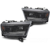 Koplampen Dodge Ram 1500 (19-22) Zwart Dynamisch LED