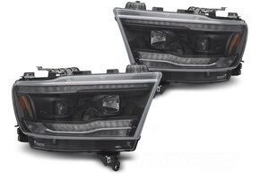 Koplampen Dodge Ram 1500 (19-22) Zwart Dynamisch LED